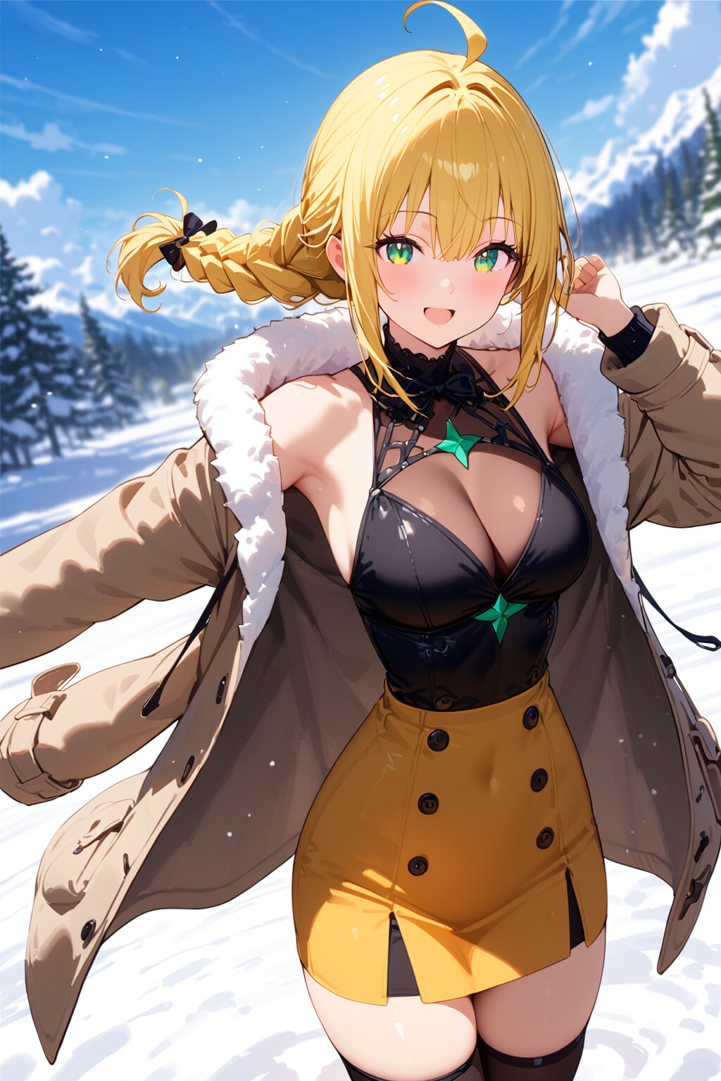 雪景色とレイメ姉さん♪