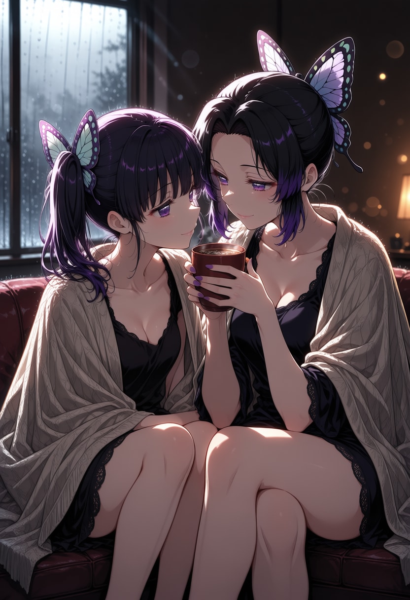 胡蝶しのぶと栗花落カナヲ