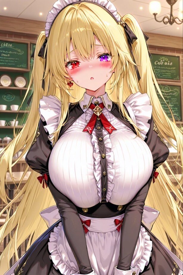 彩葉のメイドコスプレ