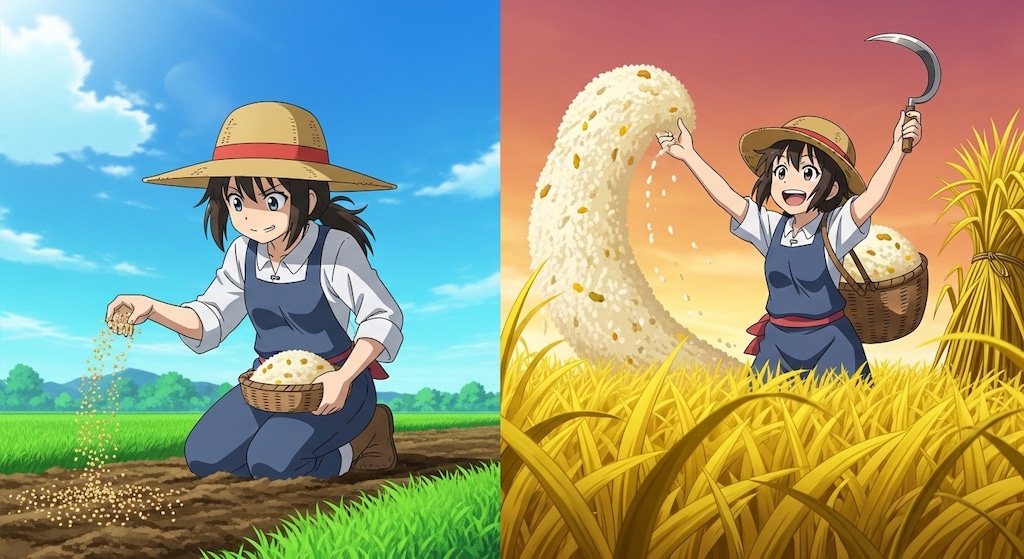 チャーハンの収穫