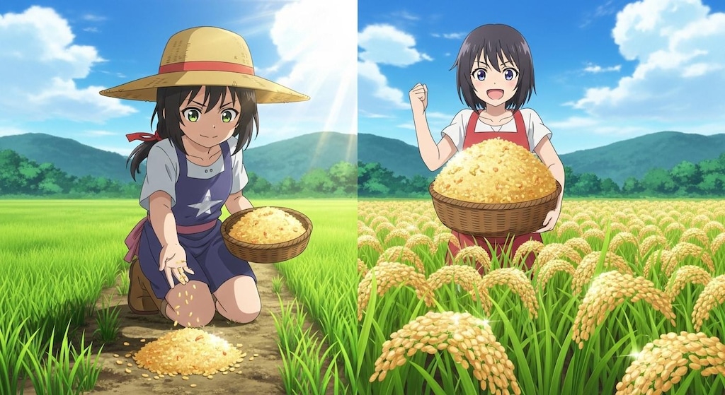 チャーハンの収穫