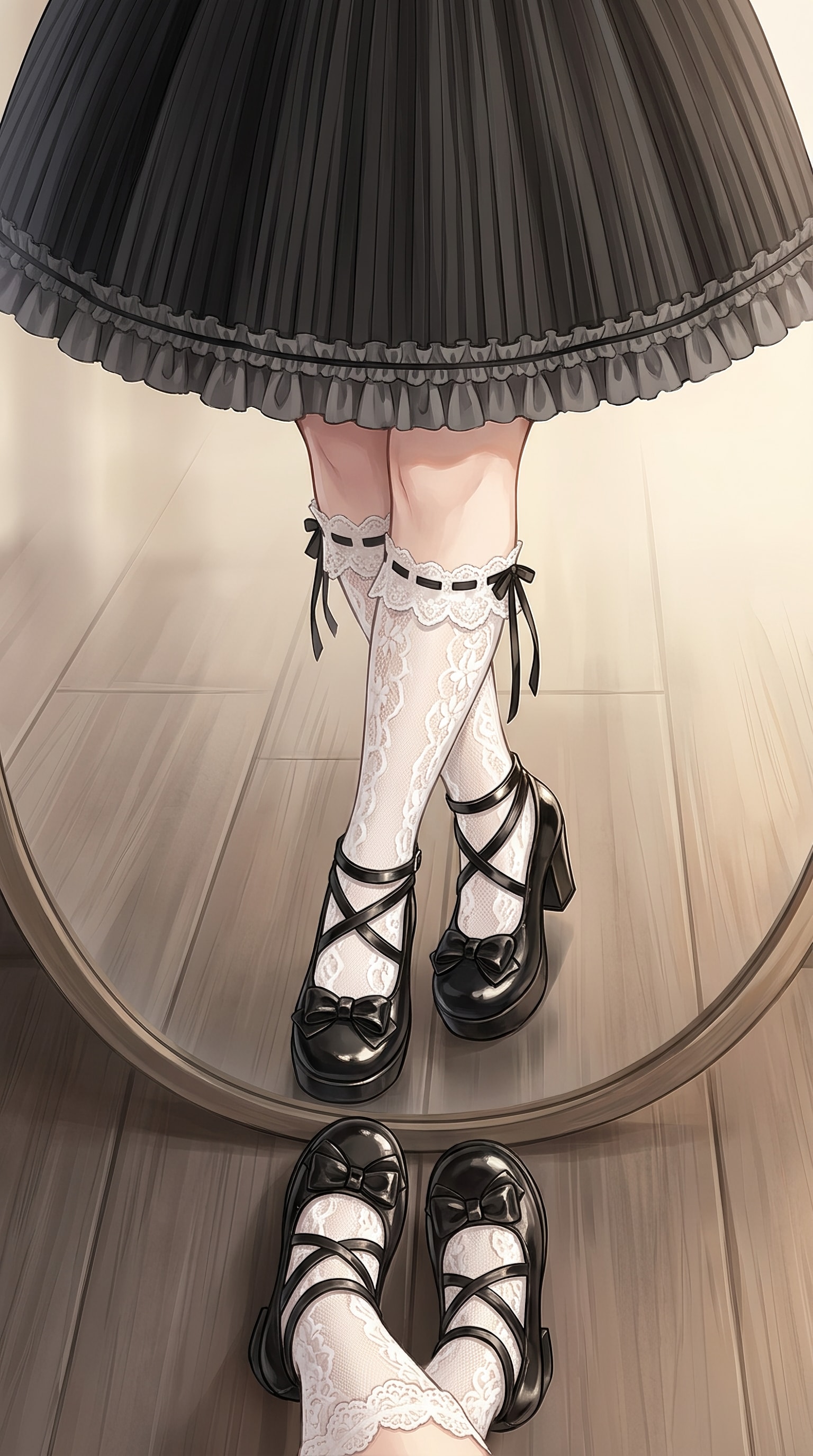 黒衣鏡映の少女 | の人気AIイラスト・グラビア
