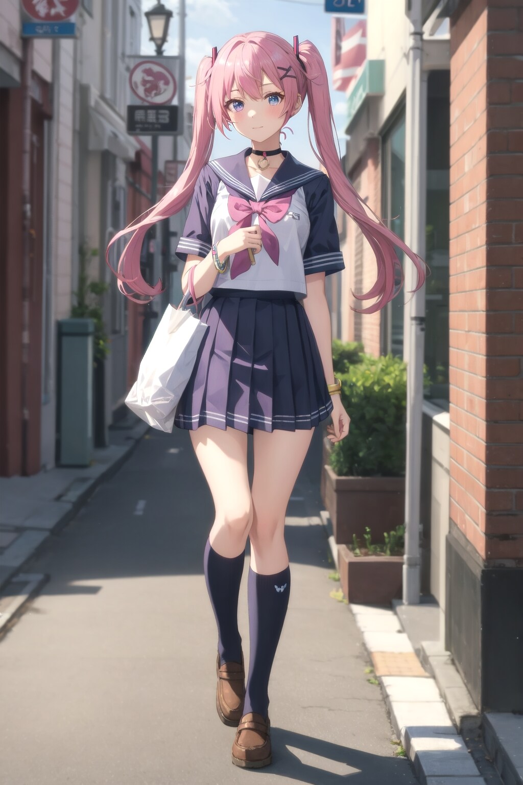 桜ミクさん🌸学校帰り