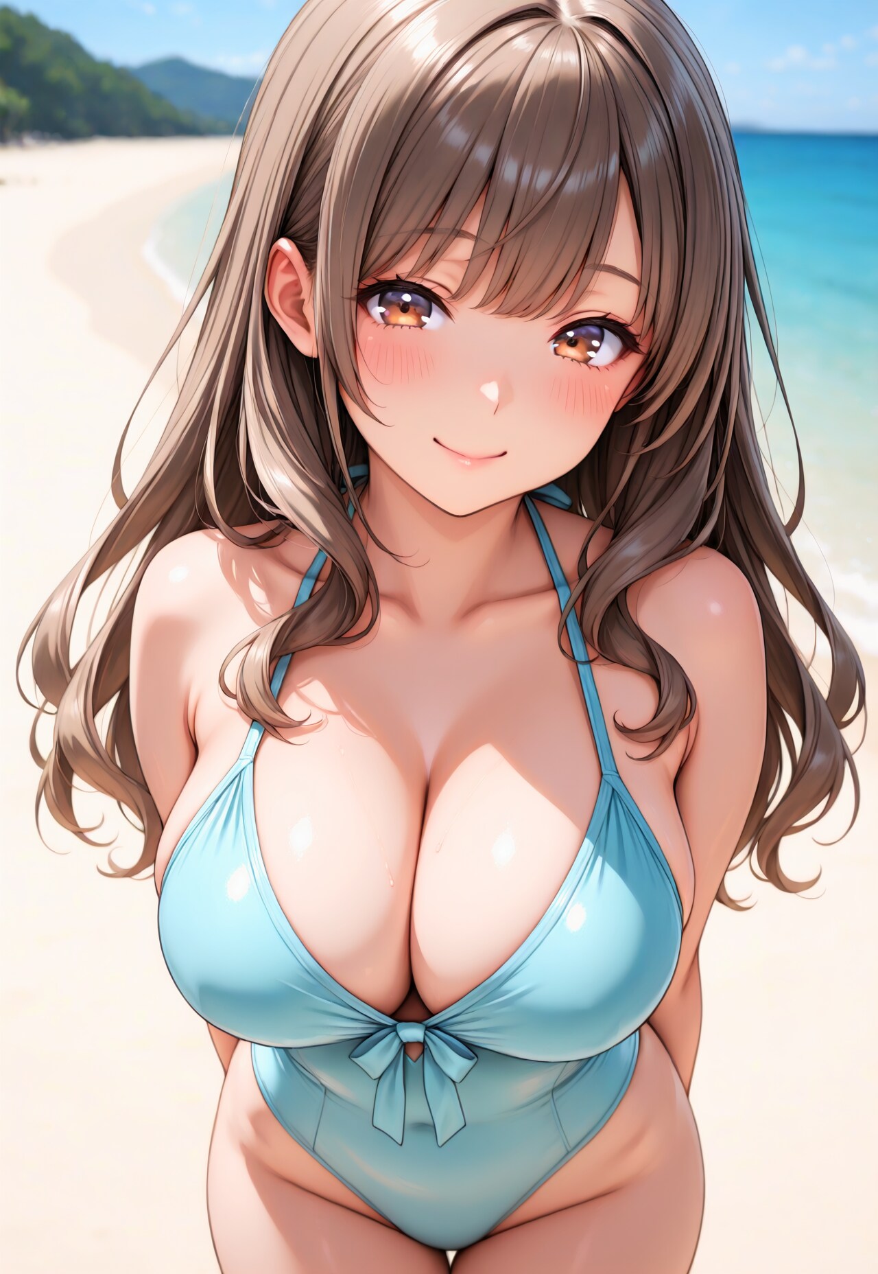 1596（水色の水着）