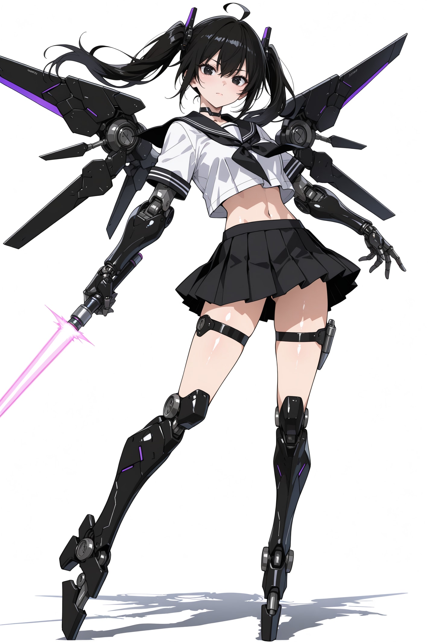 黒眼黒髪半機械人 | の人気AIイラスト・グラビア