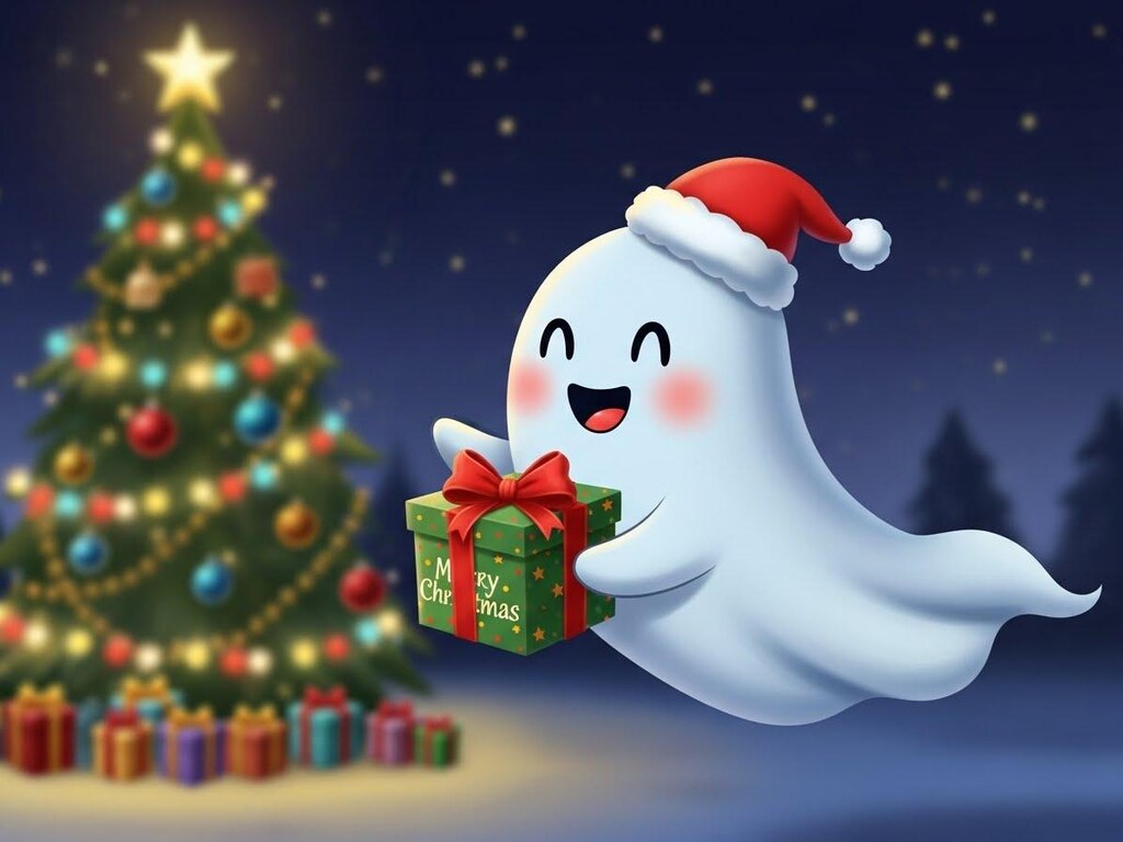 クリスマスプレゼントを届けて回るお化けさん達