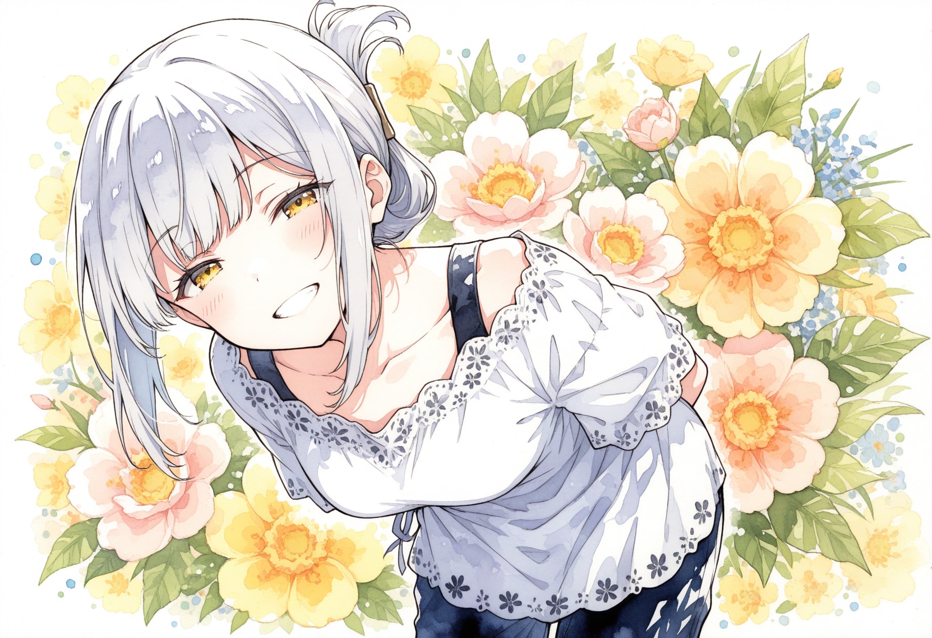 看板娘　flowers