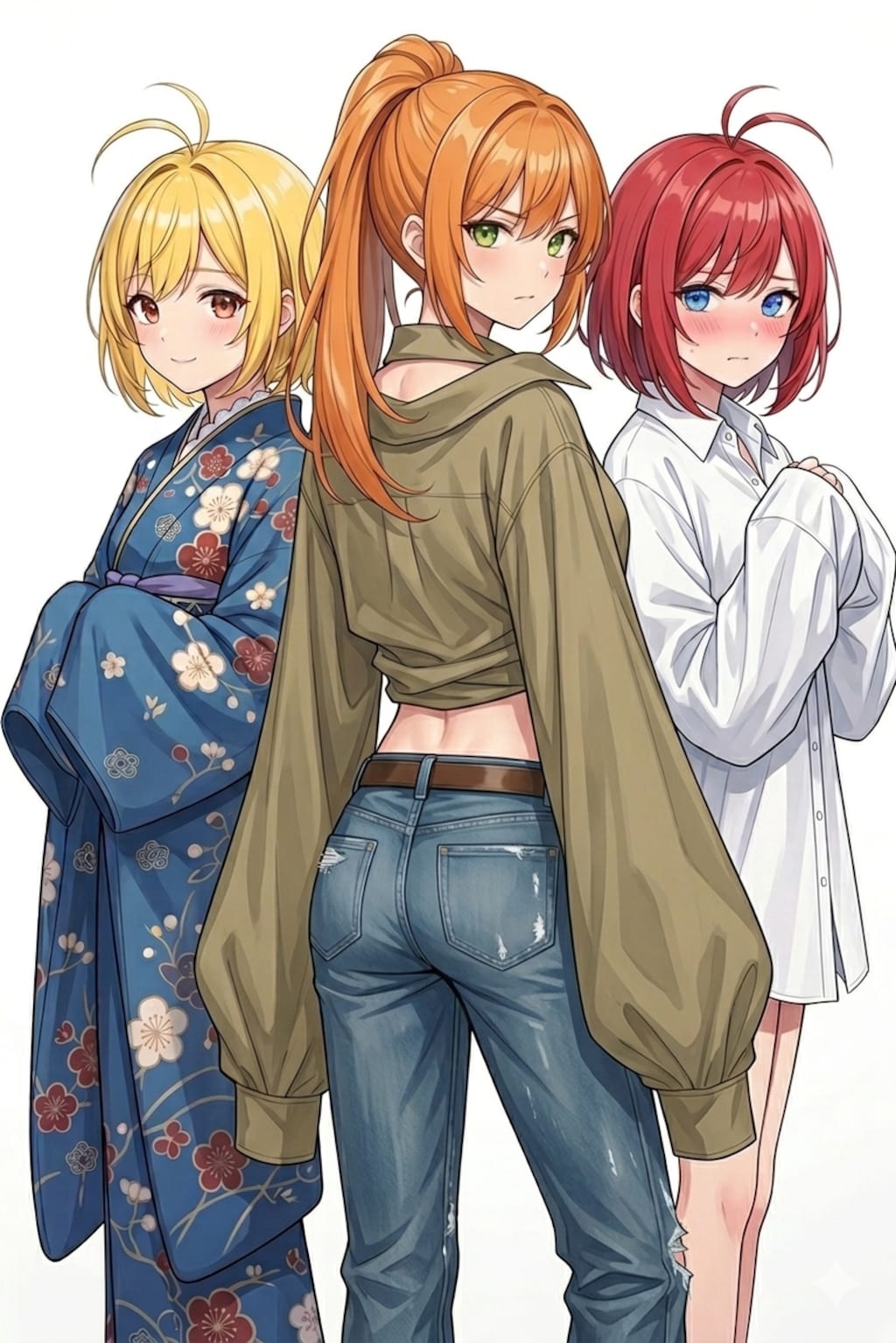 ブカブカ袖の3人