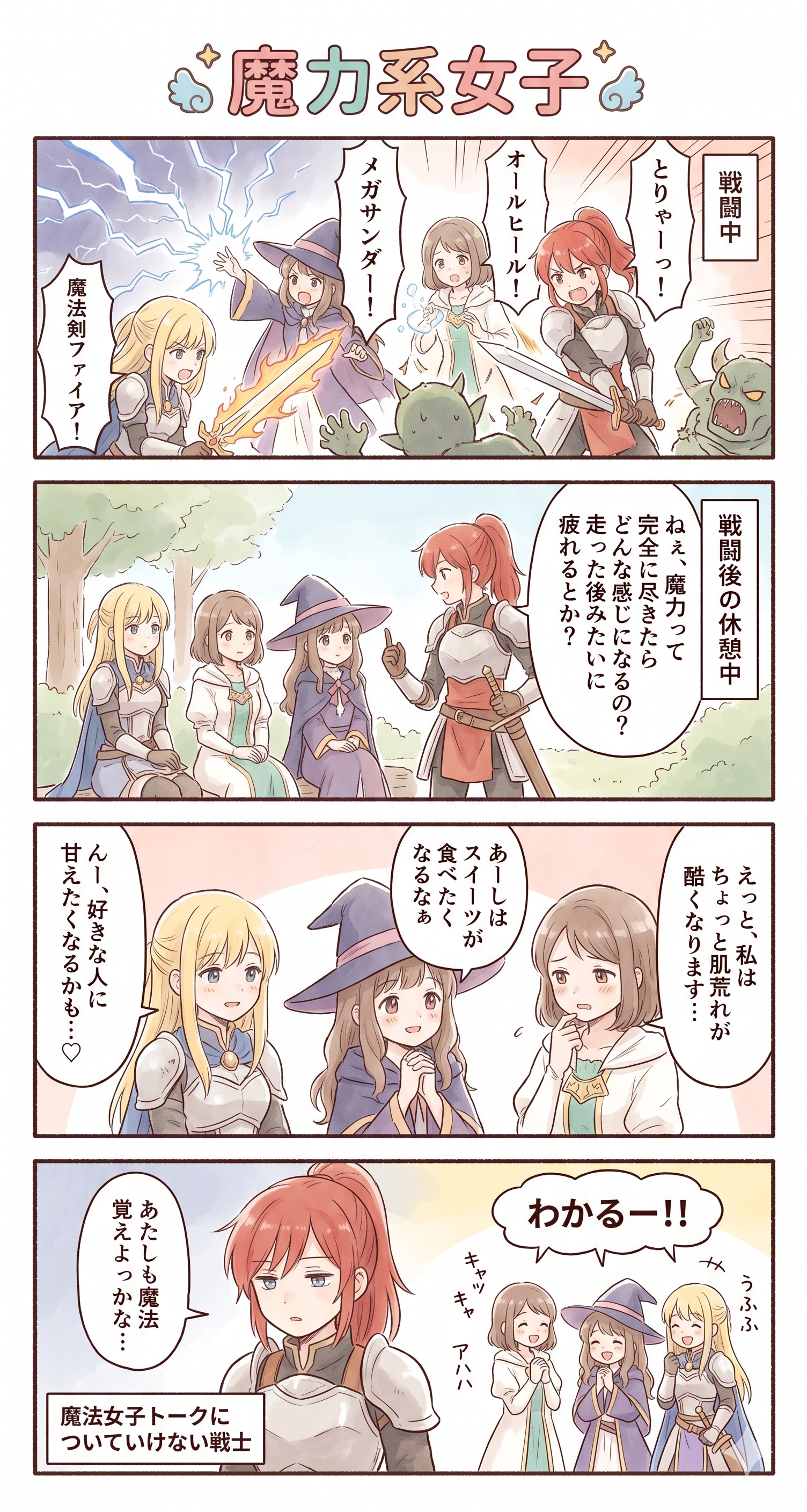 #63 ゆる日常4コマ・RPG編「魔力系女子」