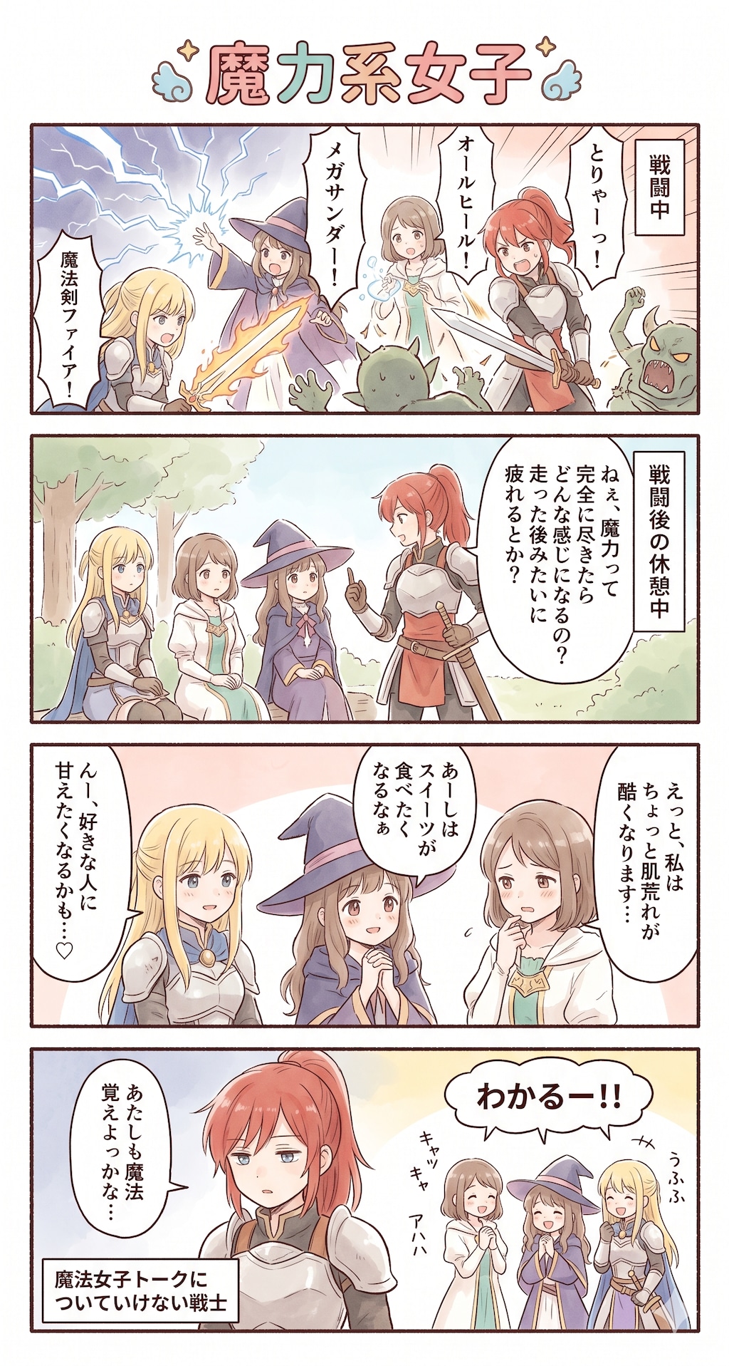 #63 ゆる日常4コマ・RPG編「魔力系女子」