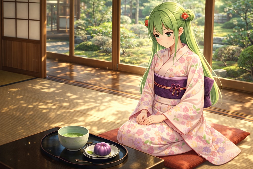 とろり溢れる、藍苺の春菓子