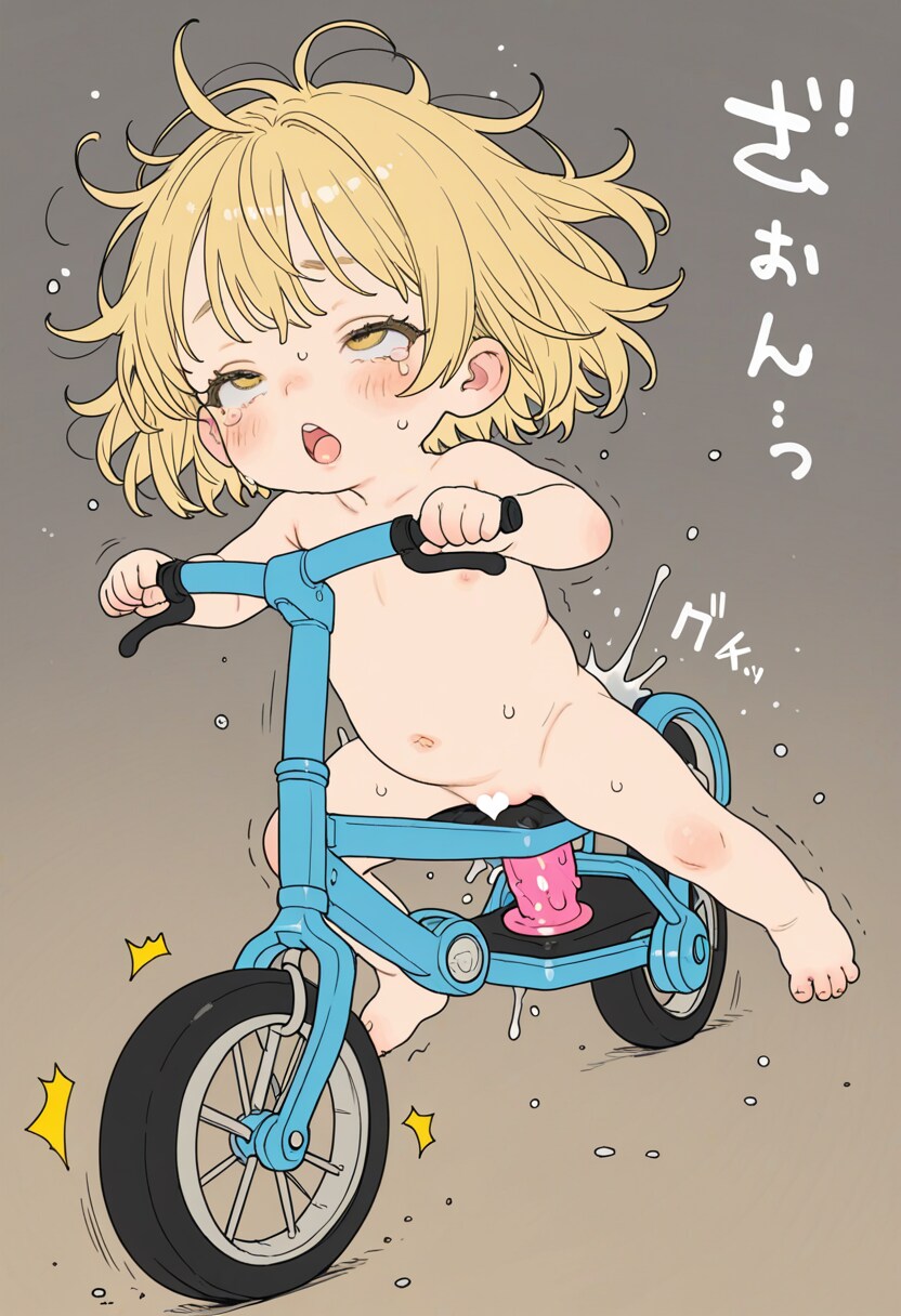 エロ三輪車に乗せようと思ったらエフェクトでギャグになったやつ
