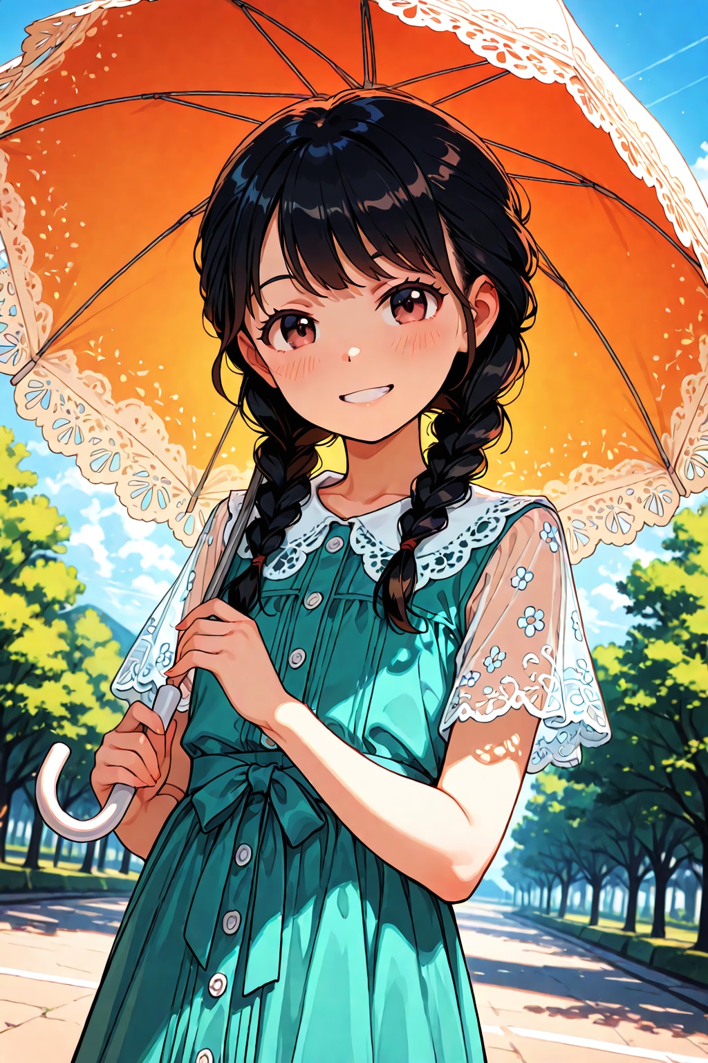 オレンジ色の盾