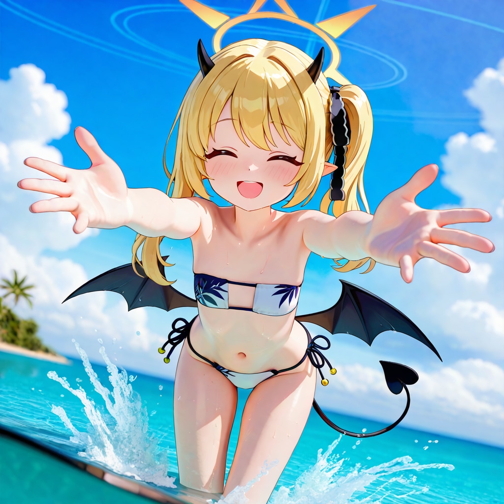 イブキと海水浴