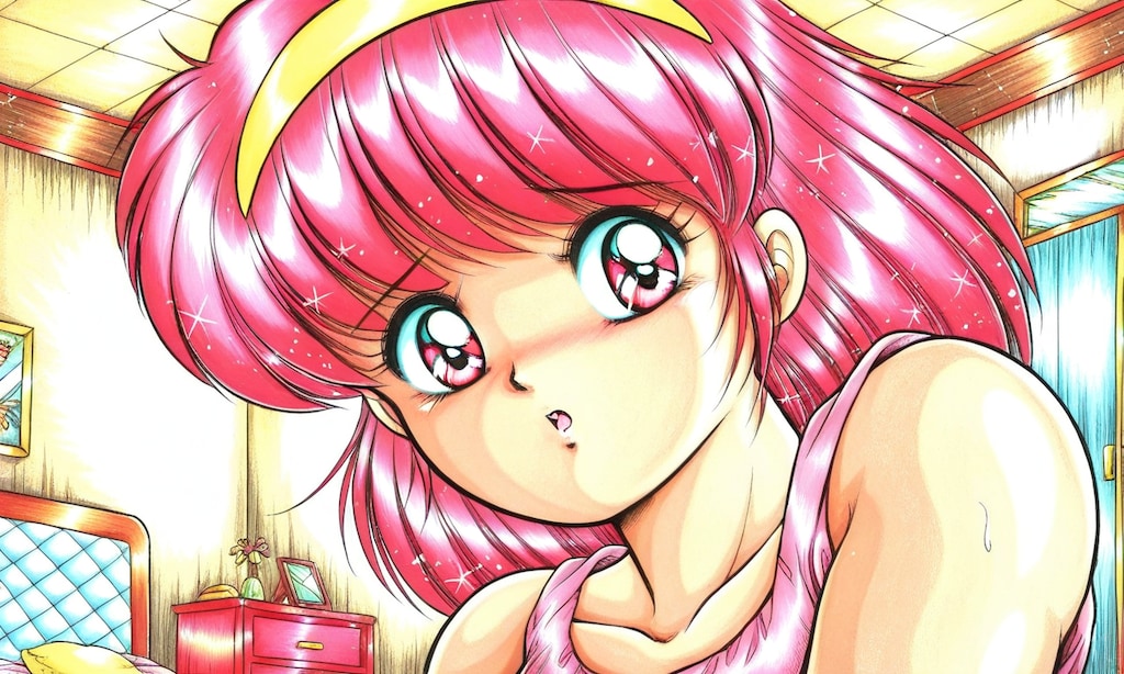 ビデオ通話中こちらを見つめるあゆみちゃん