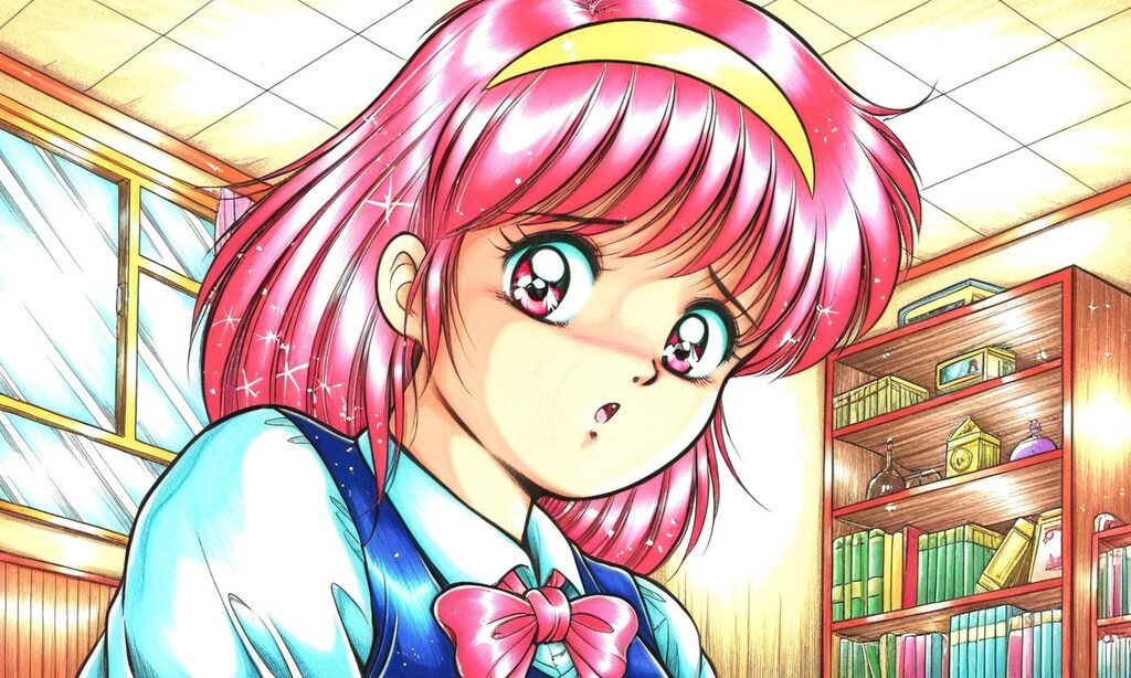 ビデオ通話中こちらを見つめるあゆみちゃん