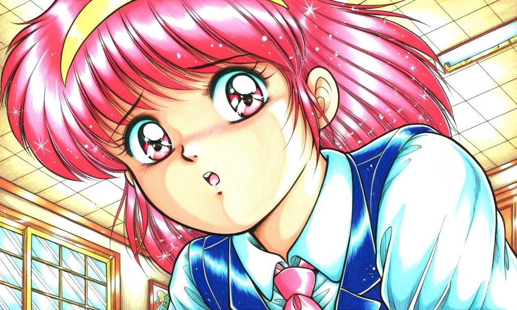 ビデオ通話中こちらを見つめるあゆみちゃん