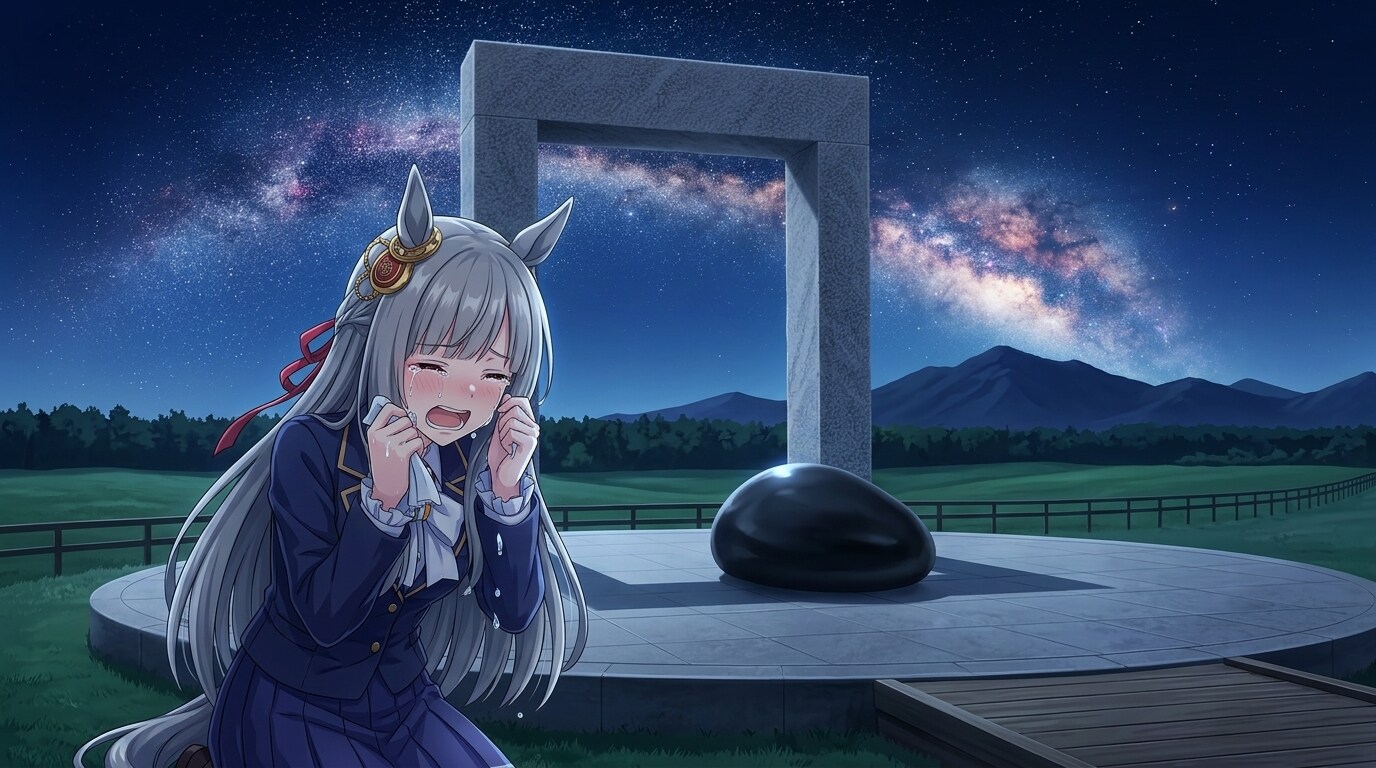 ウマ娘・クロノちゃん、メモリアルの前で号泣する | の人気AIイラスト・グラビア