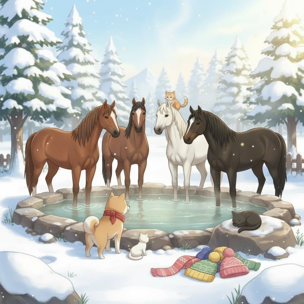 温泉🐶😺🐴 | の人気AIイラスト・グラビア