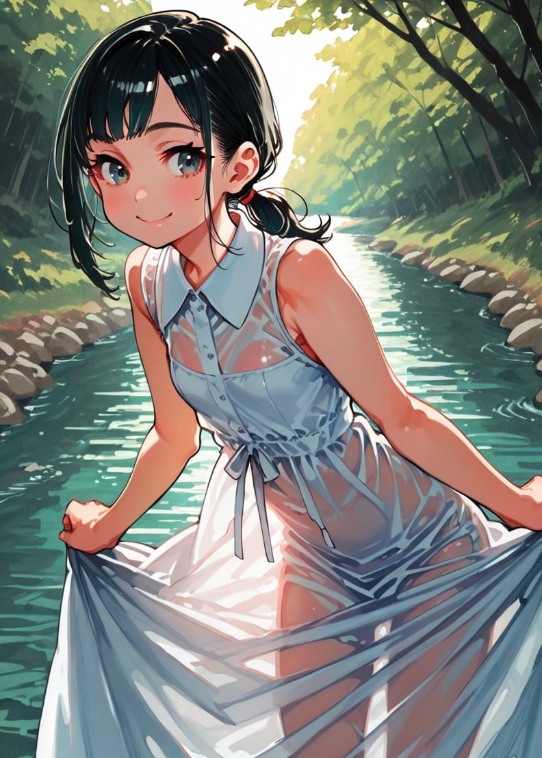 濡れ透けスカート