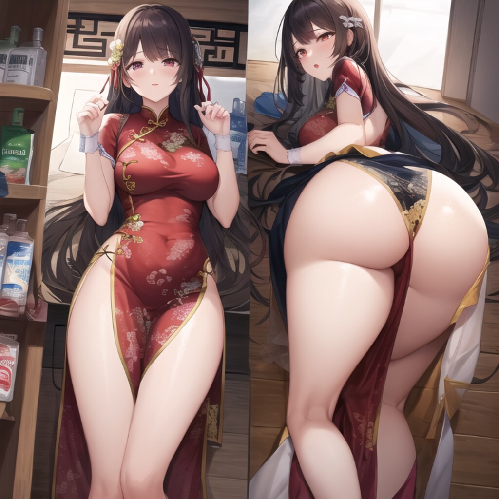 お尻(チャイナドレス)