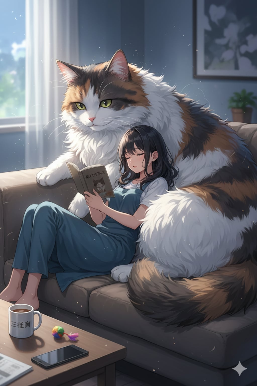 うとうと。おやすみ三毛殿