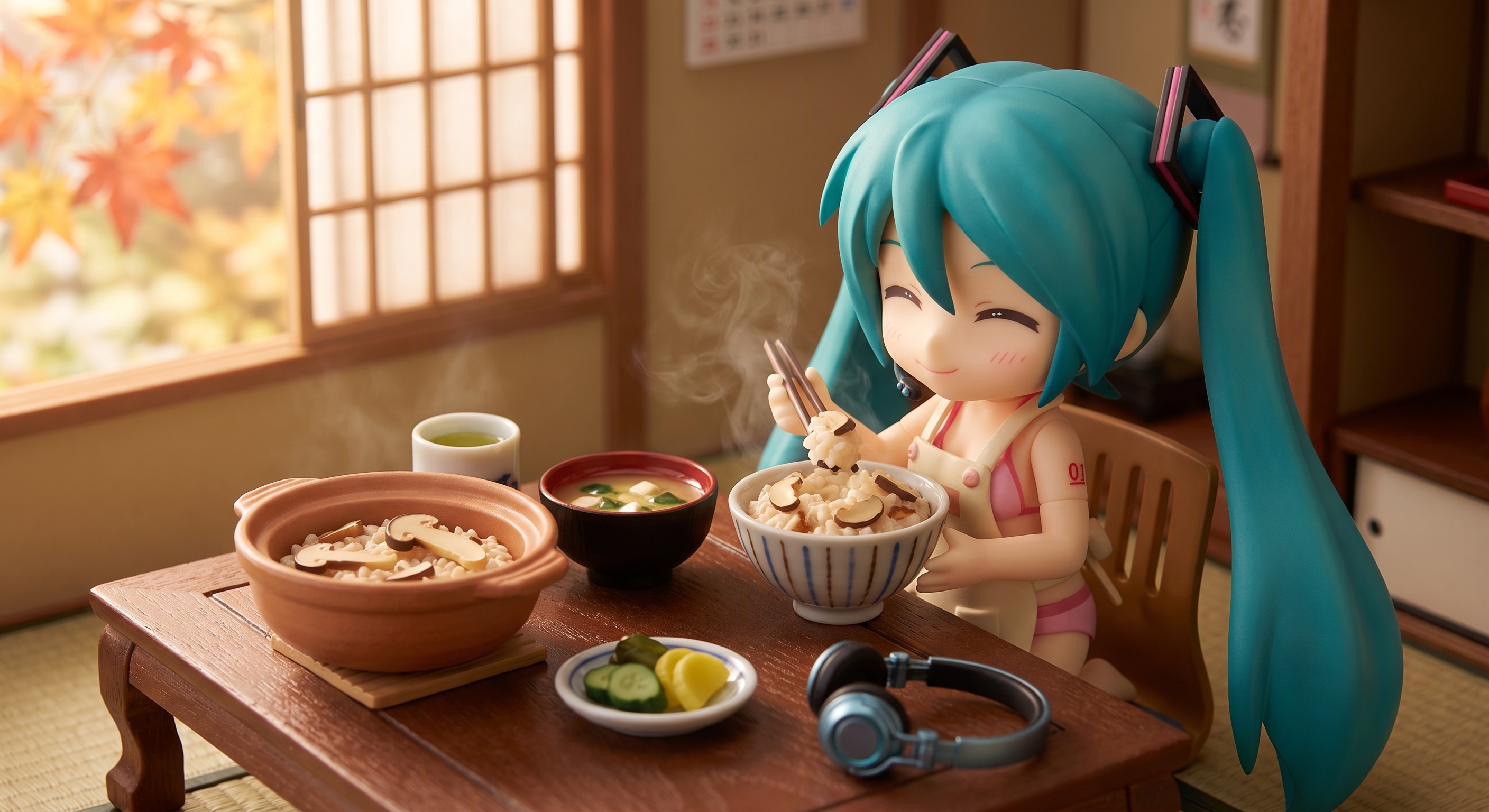 今日のお昼は松茸ご飯です | の人気AIイラスト・グラビア