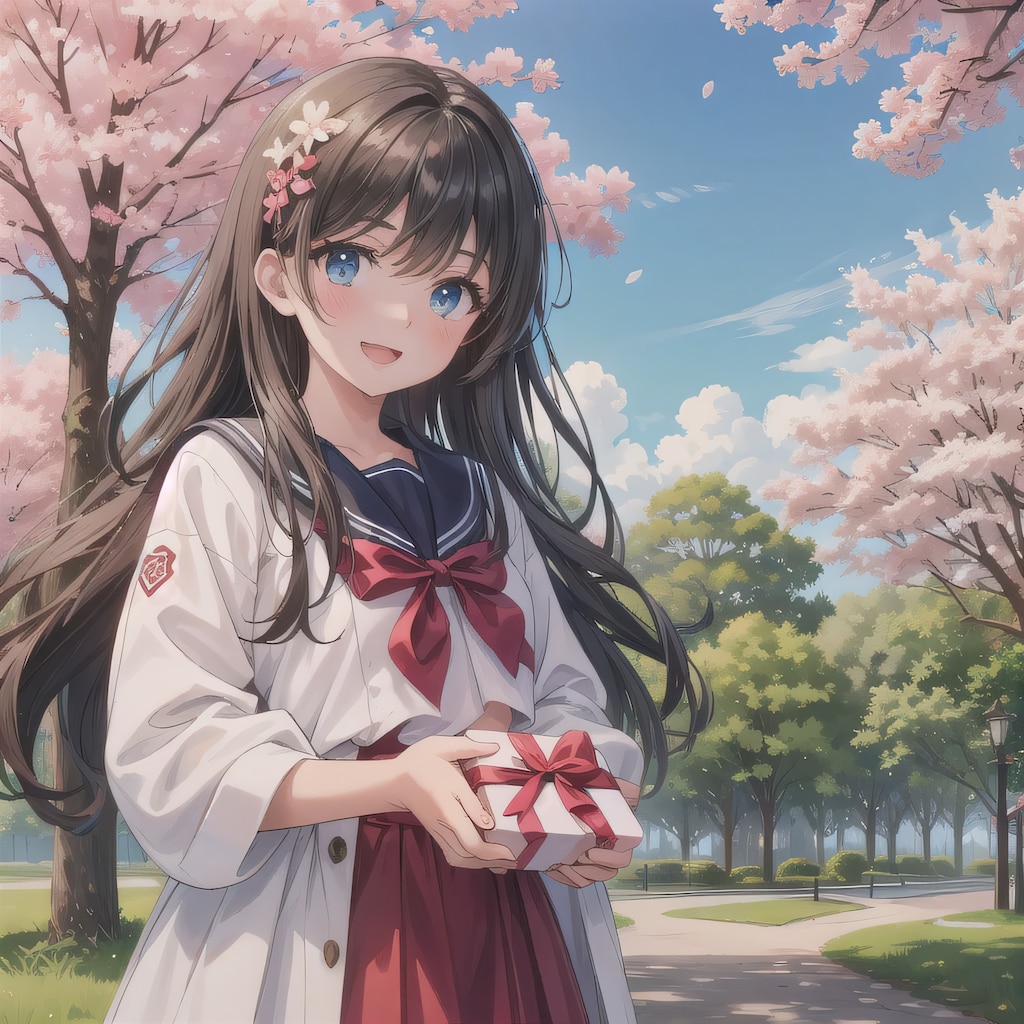 黒髪ロングでセーラー服の少女４２