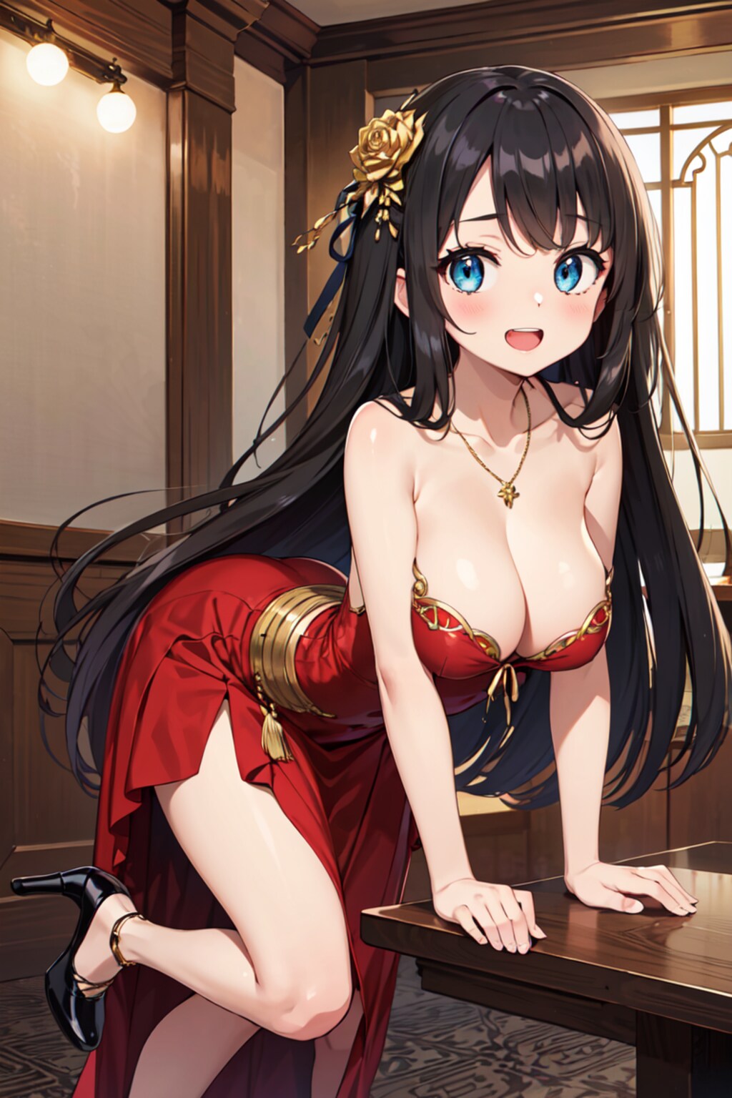 黒髪巨乳ちゃん_06_ドレス