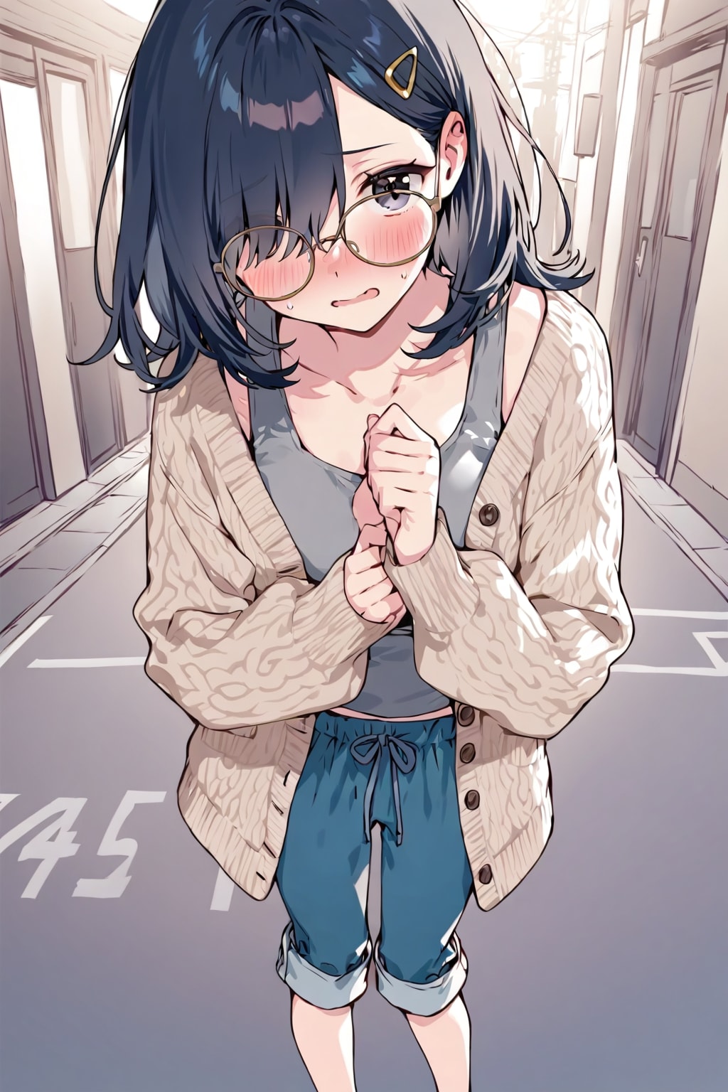 道を尋ねるすみれちゃん