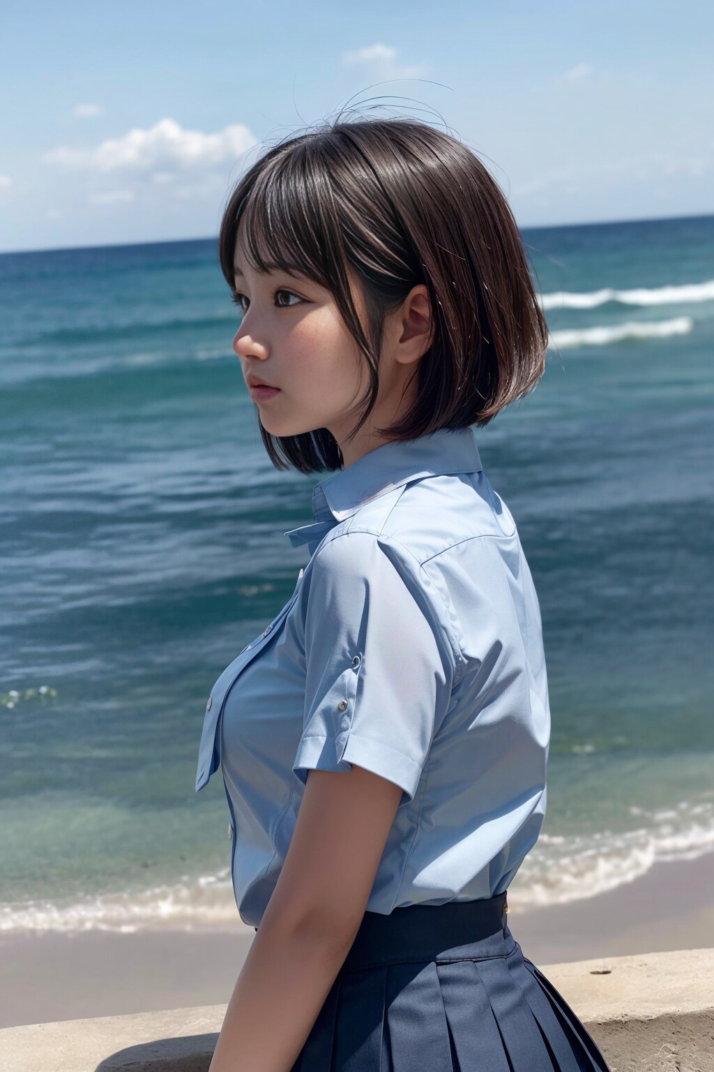 やっと横顔が見れた