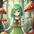 キノコの森に住んでいる少女 4枚目