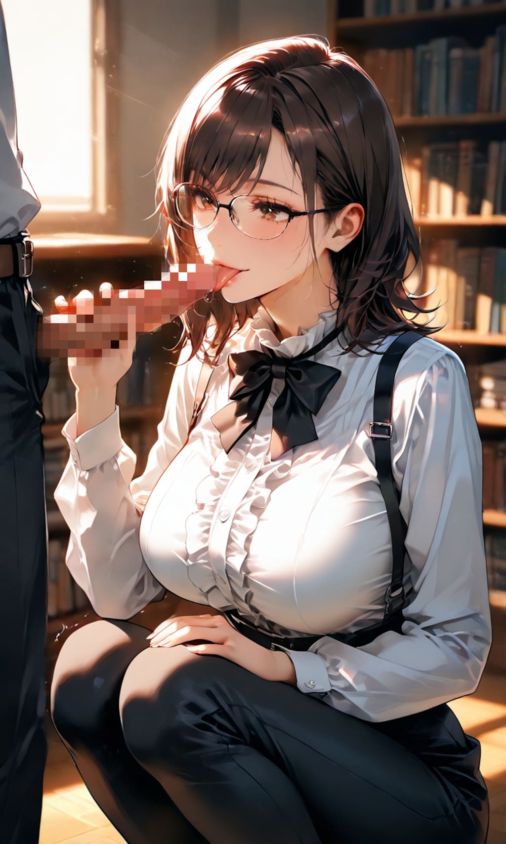 性教育担当の美人先生のフェラ抜き実習