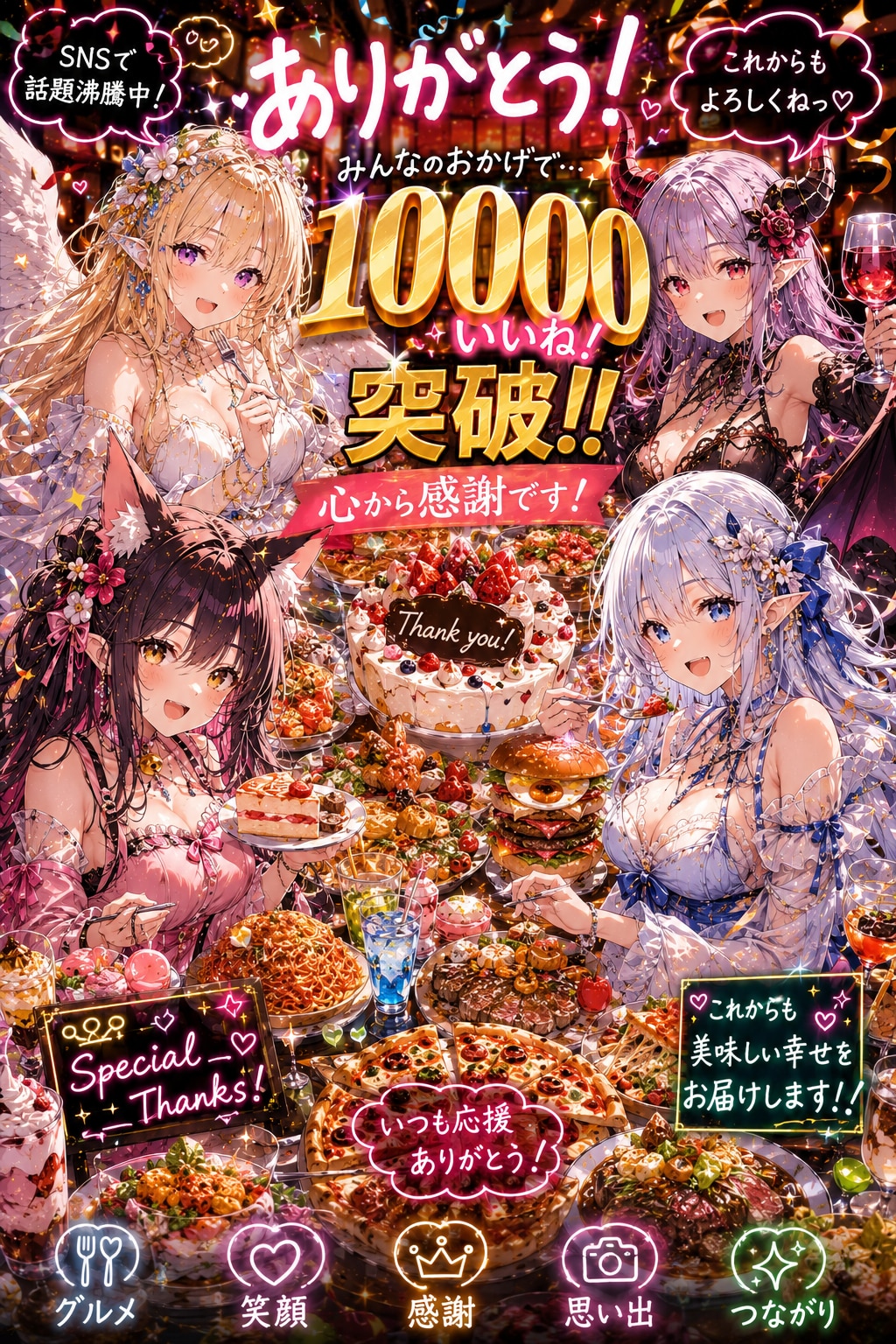１万いいね！ありがとう！ | の人気AIイラスト・グラビア