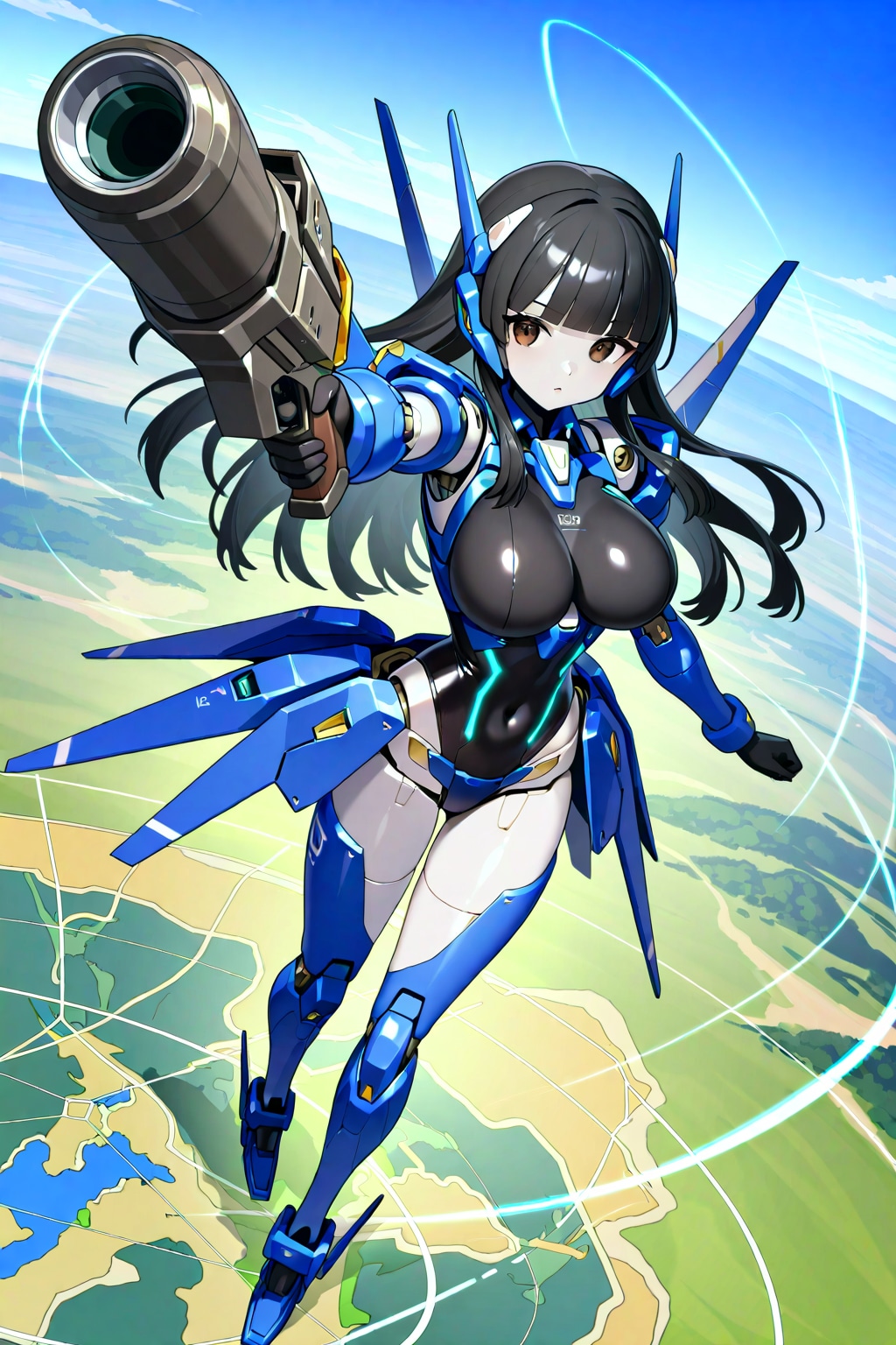 機械と合体サキちゃん