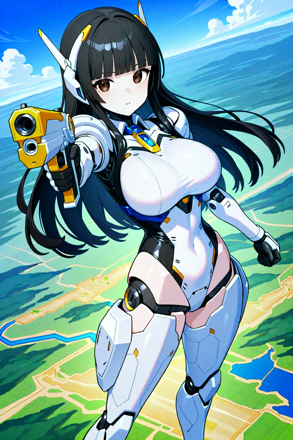 機械と合体サキちゃん