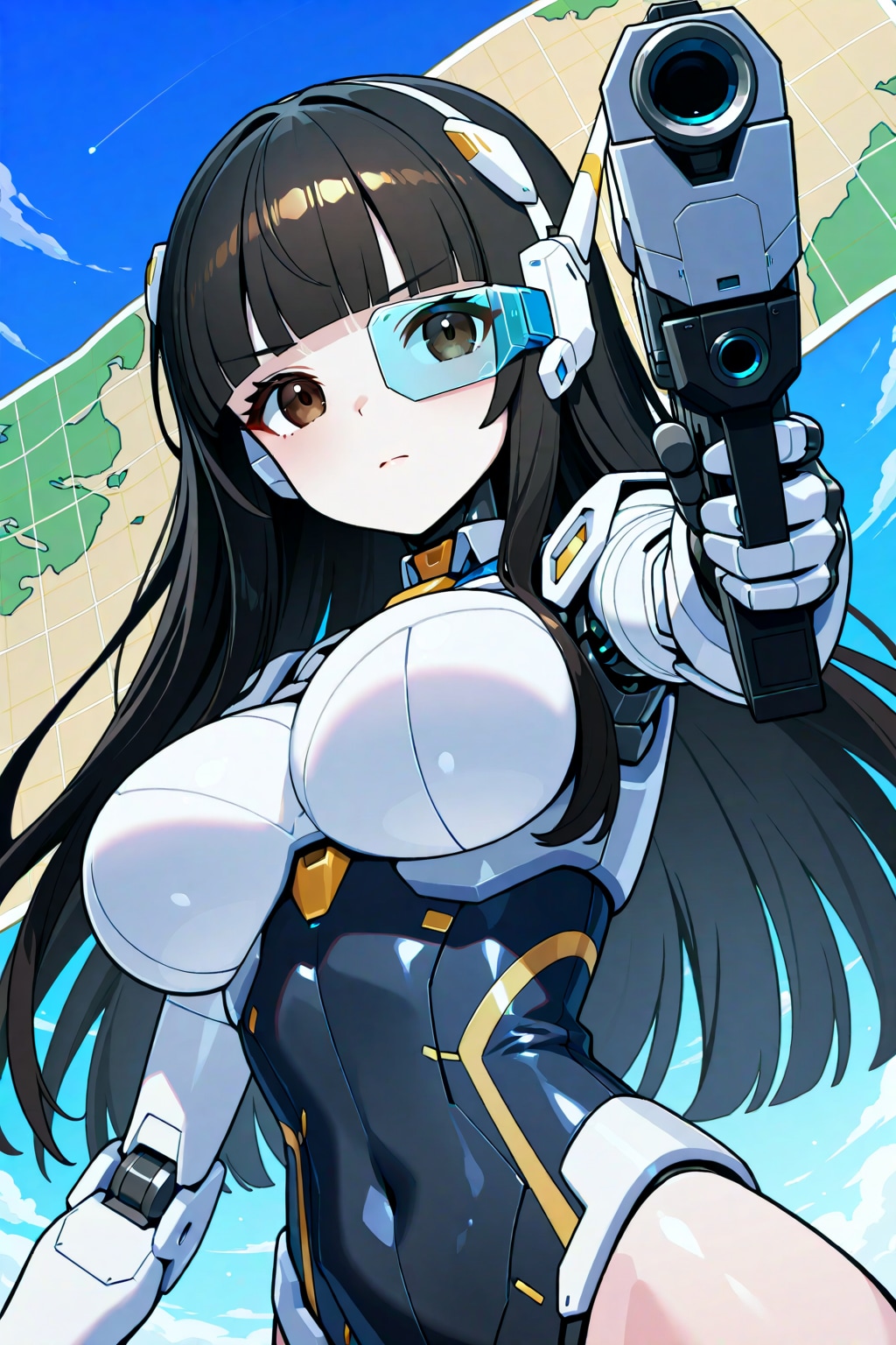 機械と合体サキちゃん