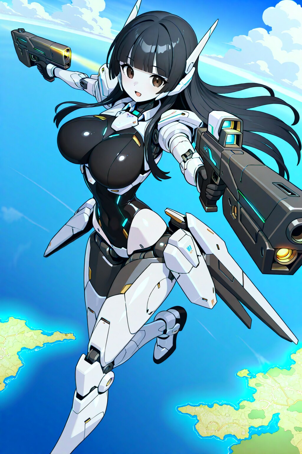 機械と合体サキちゃん