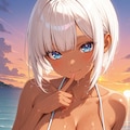 この貝殻ビキニ、どう？ 人魚みたいでしょ？ ……やっぱりちょっとエッチすぎるかなって思ってる顔してるよ？♡ 5枚目