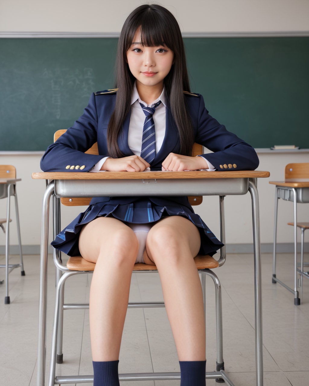 JK風パンチラ in 教室