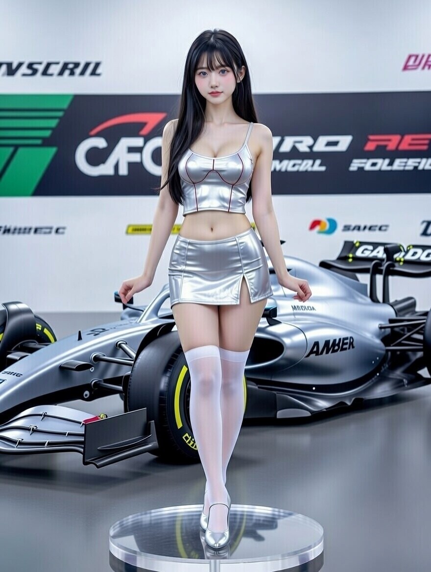Metallic Mirage: Silver Race Queen 1/7 Scale Figure.