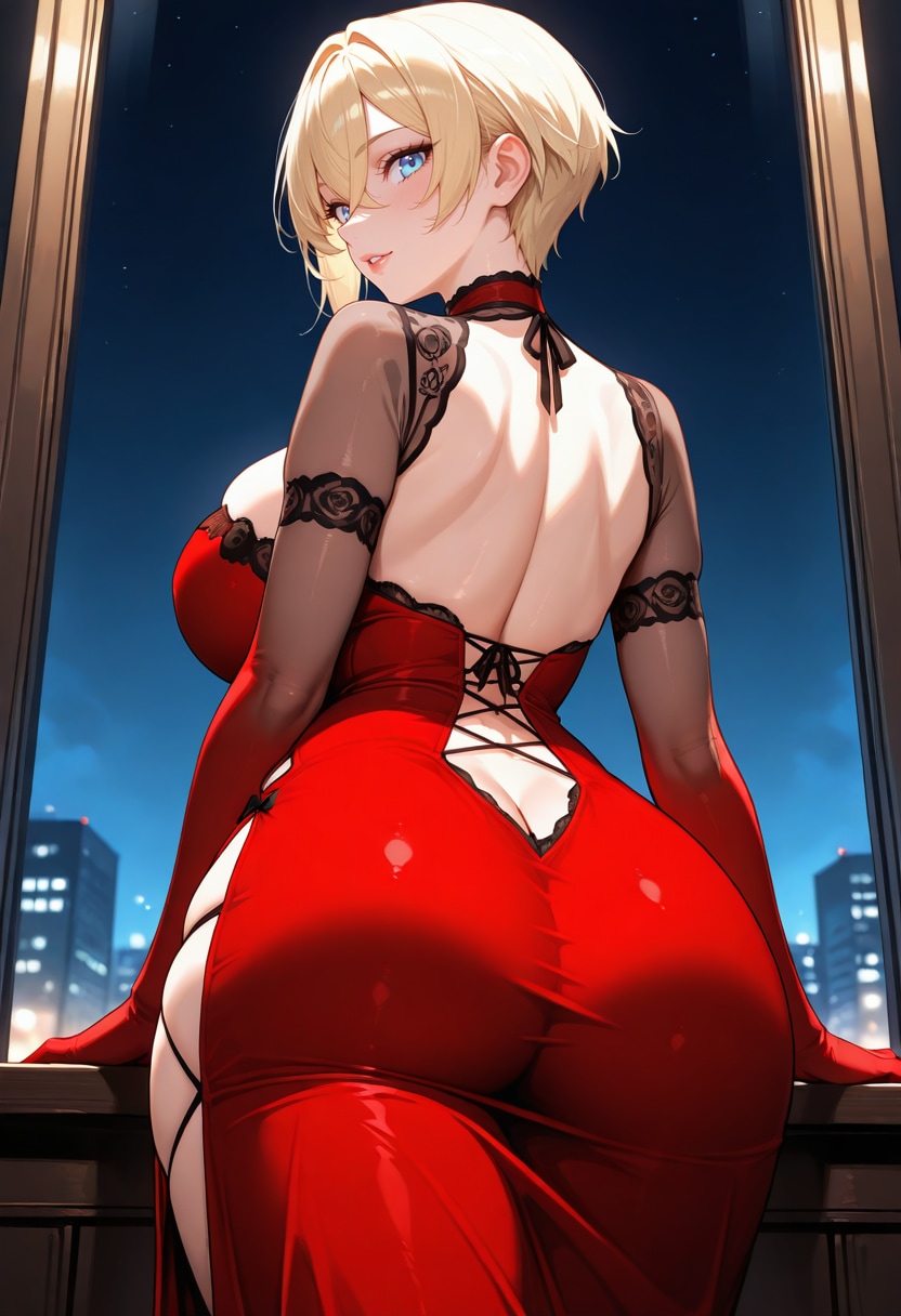 背中からの曲線 | の人気AIイラスト・グラビア