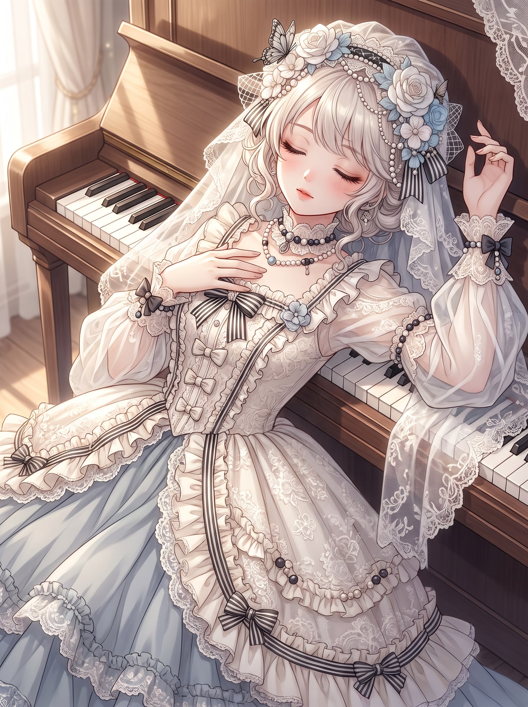 白薔薇幻奏の眠り姫 | の人気AIイラスト・グラビア