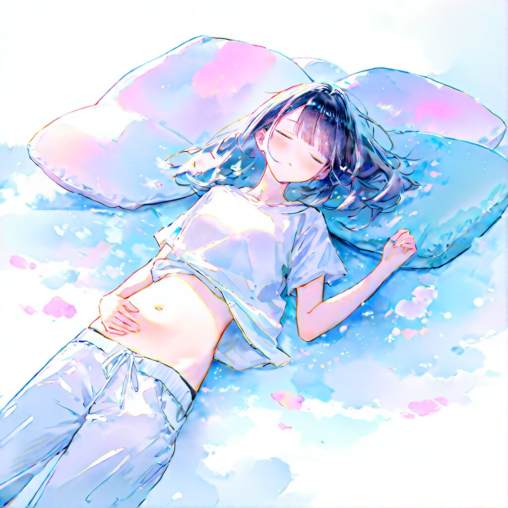 お腹を出して寝る