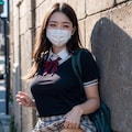 女子〇生　スカートめくり2 4枚目