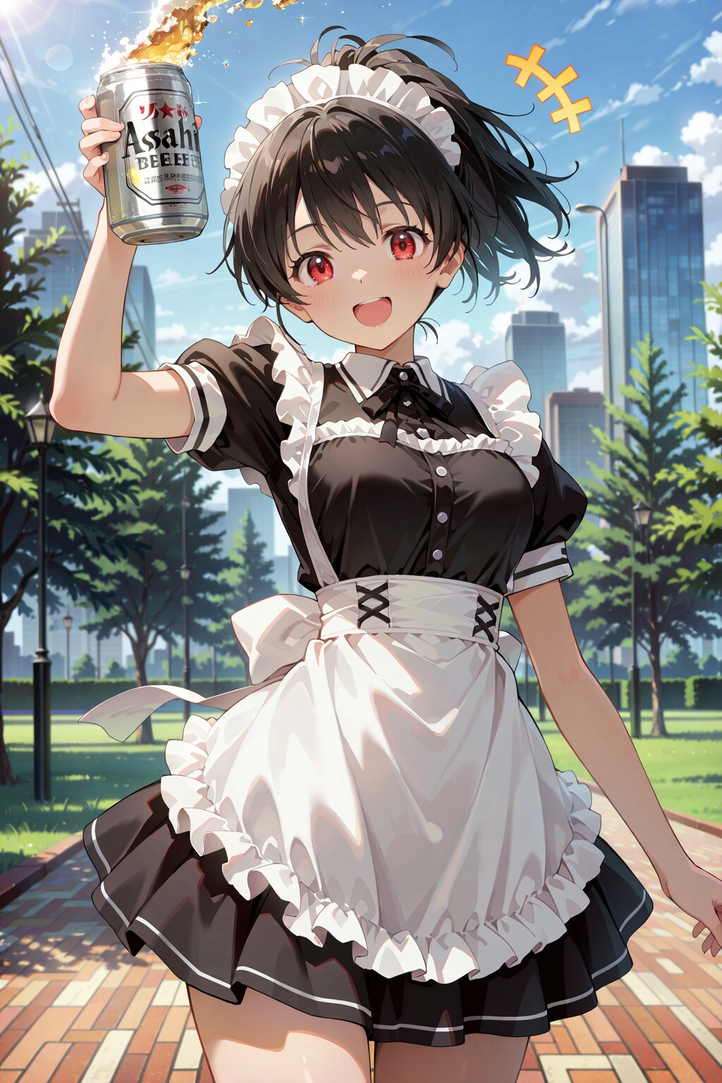 炭酸よりハジける笑顔、午後の公園メイド Y630