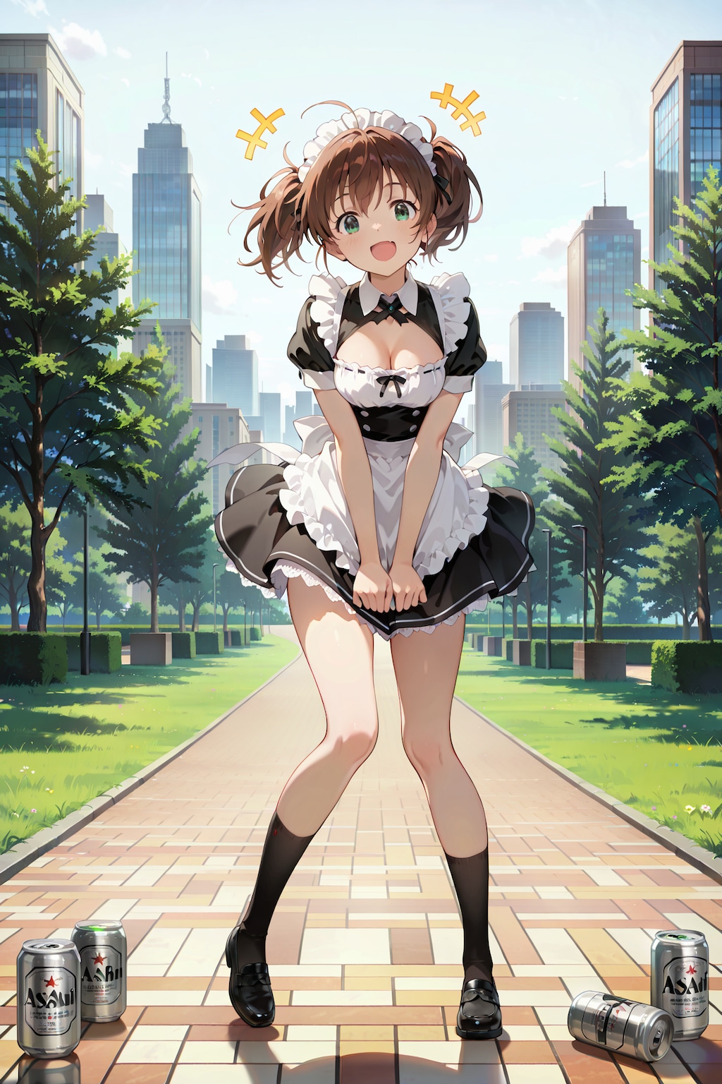 炭酸よりハジける笑顔、午後の公園メイド Y630