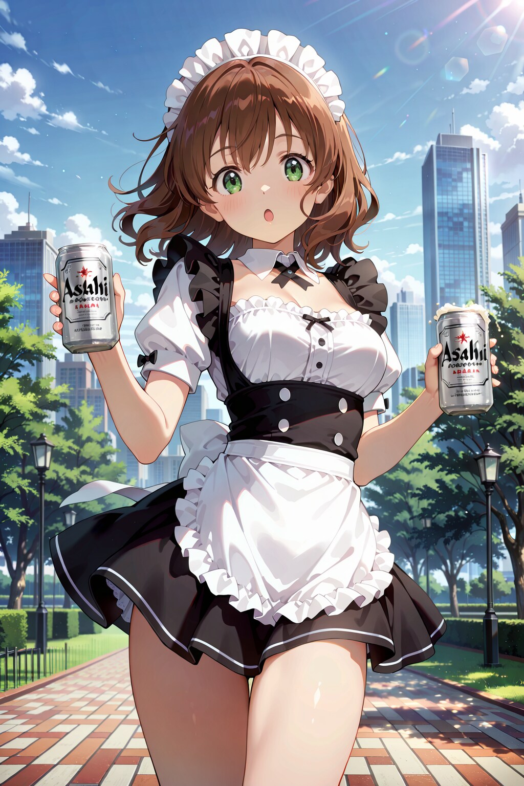 炭酸よりハジける笑顔、午後の公園メイド Y630