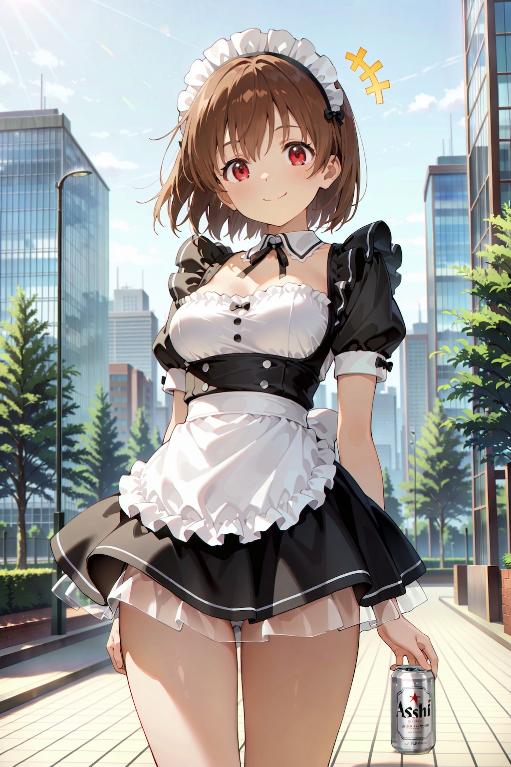 炭酸よりハジける笑顔、午後の公園メイド Y630