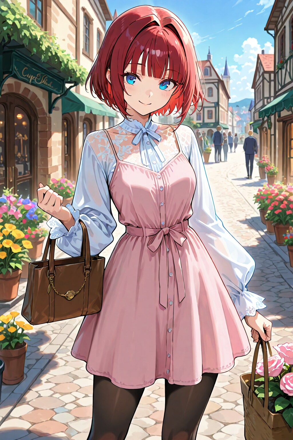 春コーデの花売り